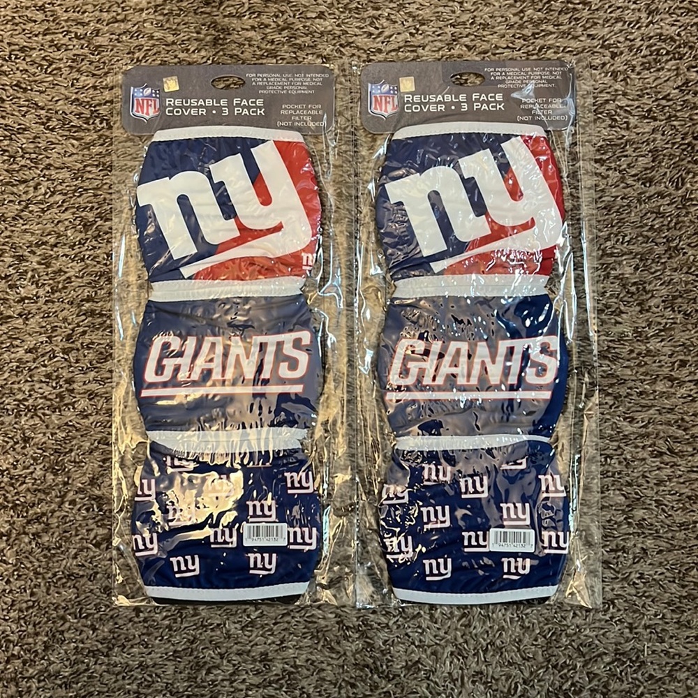 New York Giants Reusable Face Covers 6-Pack
